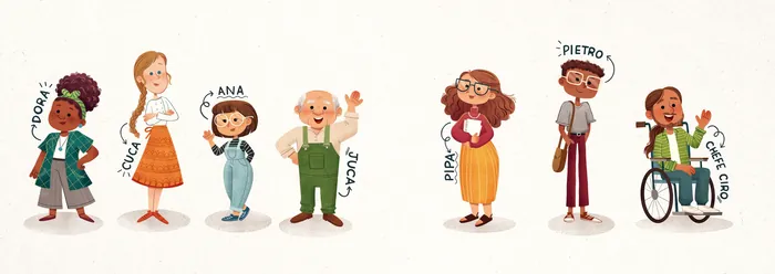 Illustration of diverse happy children with different appearances and abilities