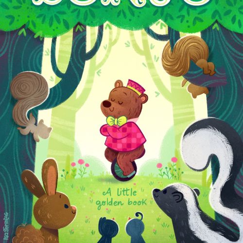 Reimagined Bongo book cover featuring a bear and forest animals by Isa Sonntag