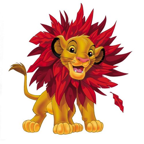 Cartoon illustration of lion 