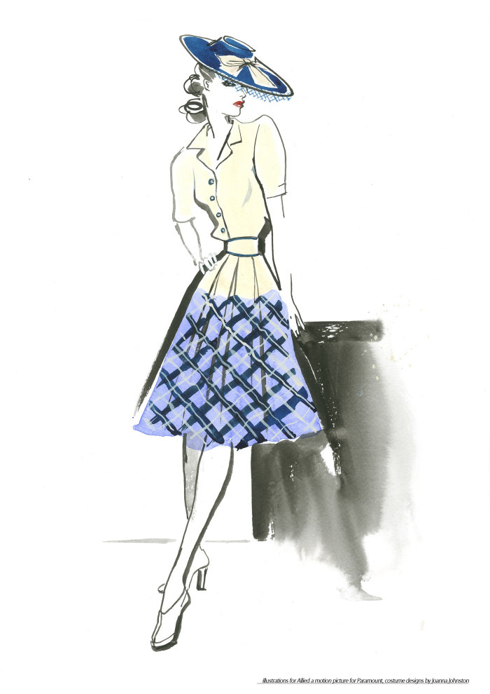 Woman fashion illustration by Jacqueline Bissett