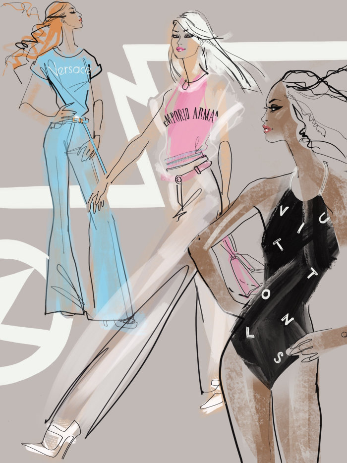 illustraion of fashion girls