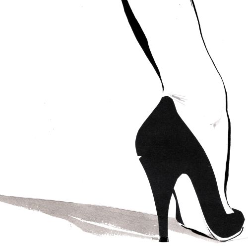 lady legs with high heels -  An illustration by Jacqueline Bissett