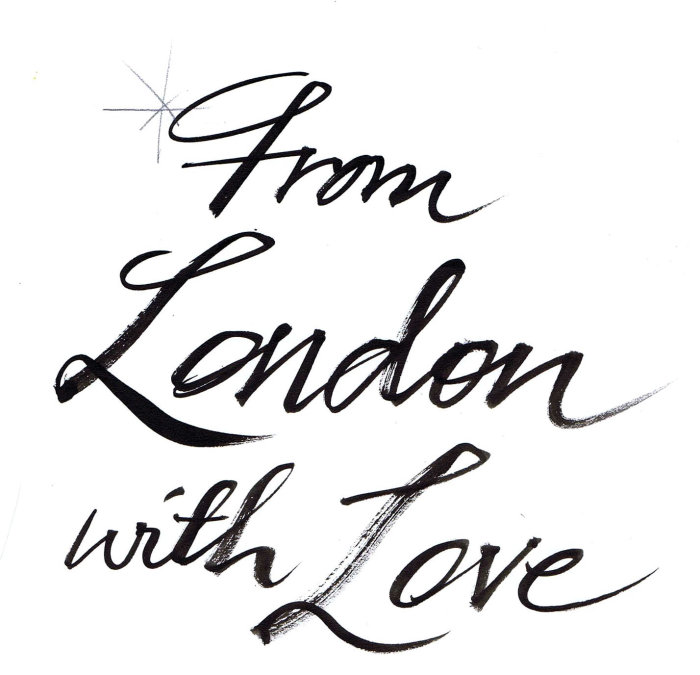 From London with love lettering