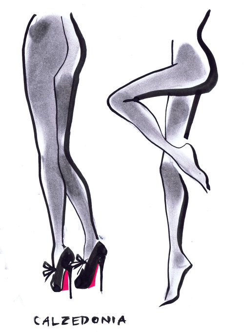  Italian Tights Sketch by Jacqueline Bissett