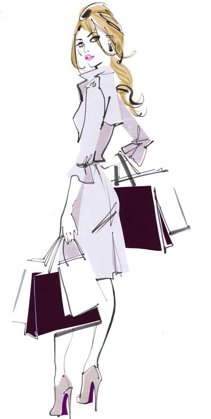 Girl going for shopping