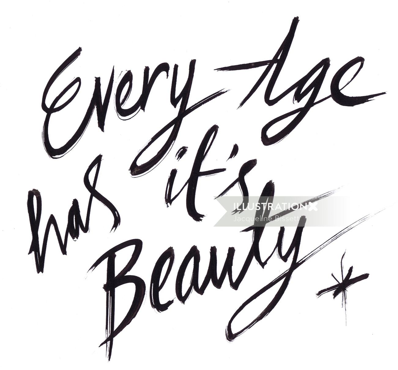Quotes  about beauty - Line art
