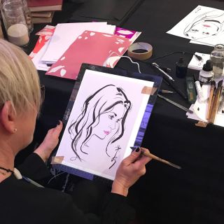 Jacqueline Bissett Live Event Drawing - Live Event Drawing Artist & Fashion Illustrator. UK