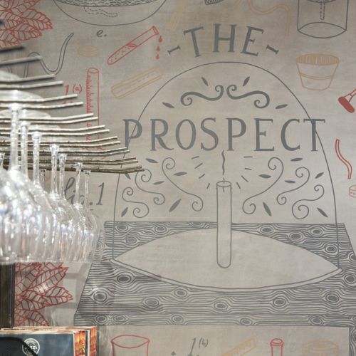 The prospect lettering mural painting