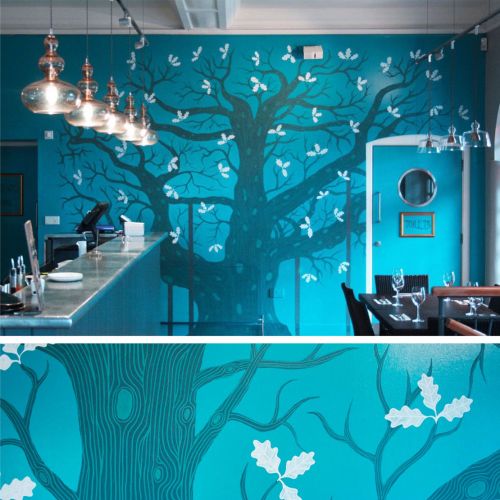 Oak Tree Mural For The Bar Area