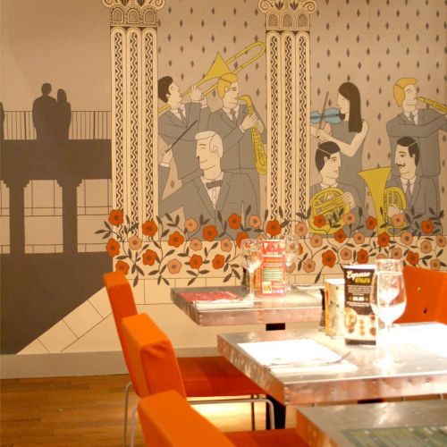 Wall Mural For Restaurant