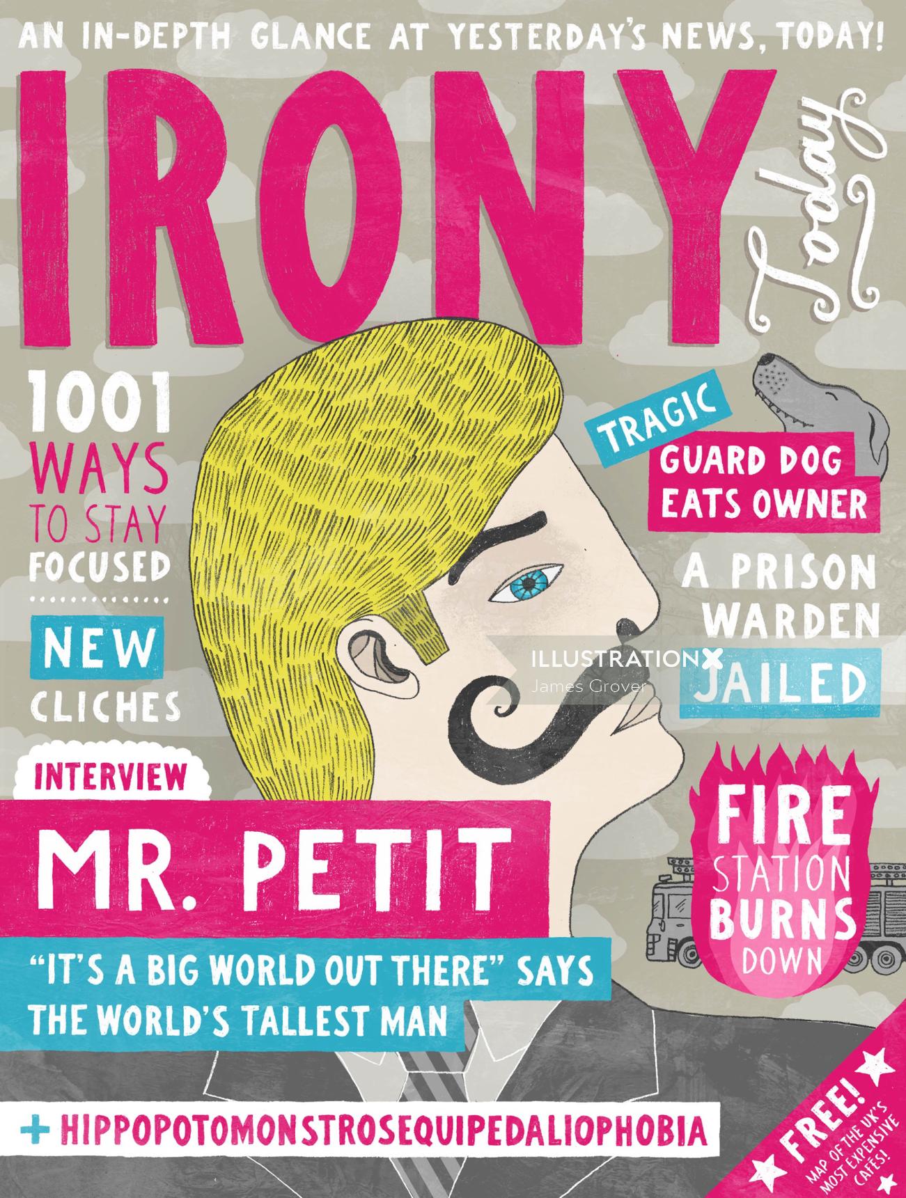 Irony today magazine cover art
