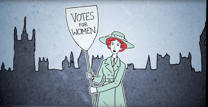 Voto de animação para mulheres