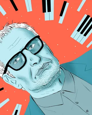 Artwork of Donald Fagen by Jamie Coe for The New Yorker
