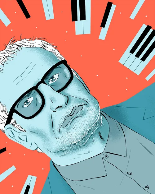 Artwork of Donald Fagen by Jamie Coe for The New Yorker