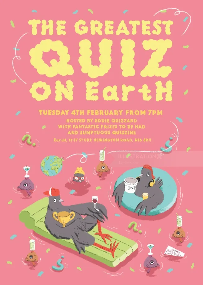 Promotional poster of "The Greatest Quiz On Earth"