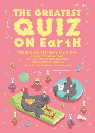 Promotional poster of "The Greatest Quiz On Earth"