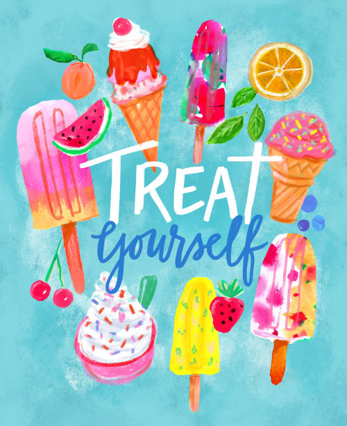 Lettering art of treat yourself 
