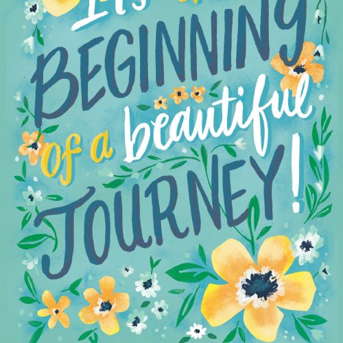 It's beginning of beautiful journey hand lettering 
