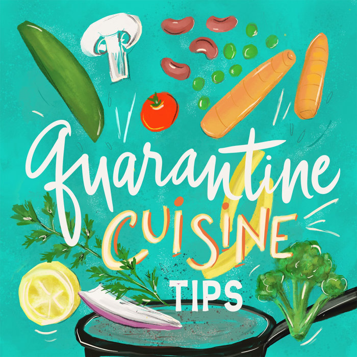 Typography art of quarantine cuisine tips