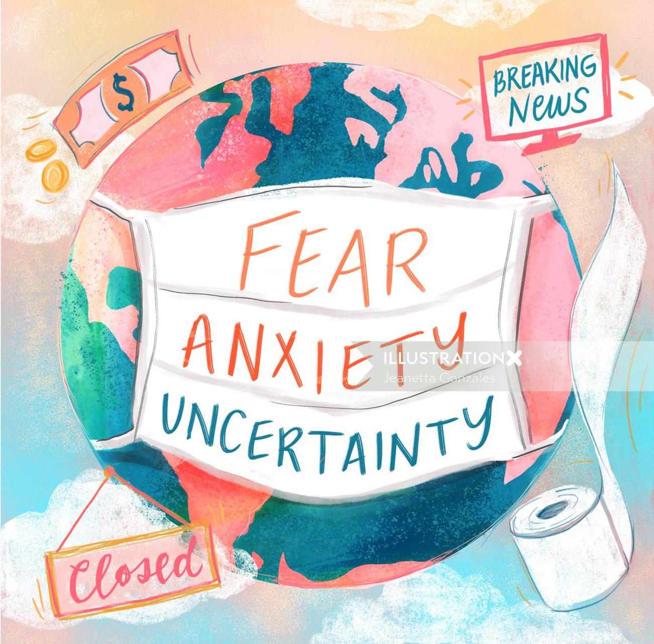 Graphic Fear Anxiety uncertainty