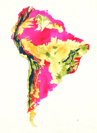 アフリカ地図のイラスト