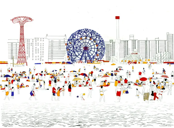 Coney Island illustration by Jennifer Maravillas