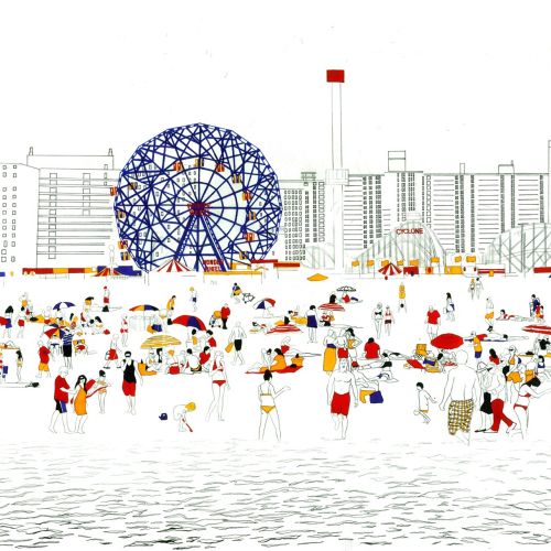 Coney Island illustration by Jennifer Maravillas