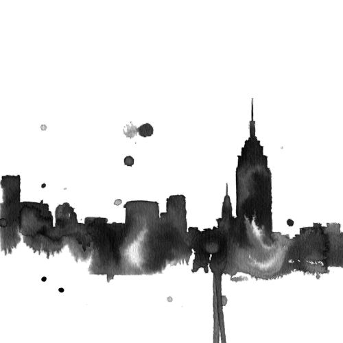 New York watercolor cityscape by Jessica Durrant