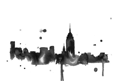 New York watercolor cityscape by Jessica Durrant