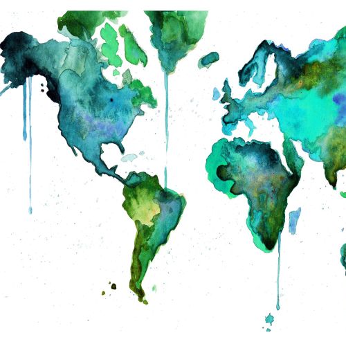 Maps World Map in green