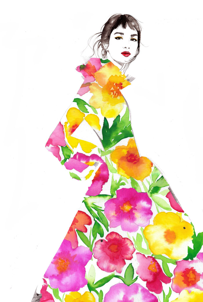 Floral Dresses / Fashion illustration drawing / Fashion design Illustration  - YouTube