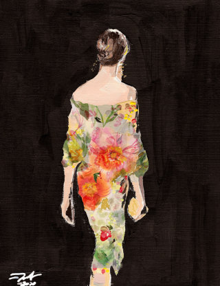 vestido floral de moda

