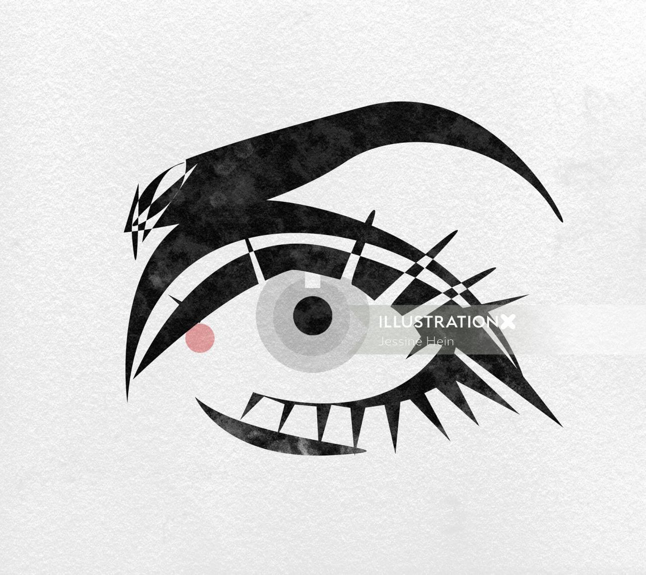 Sketch art of eye 
