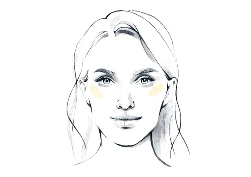 Line portrait of beautiful girl 