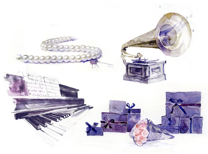 Musical instruments graphic design 