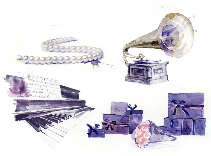 Musical instruments graphic design 