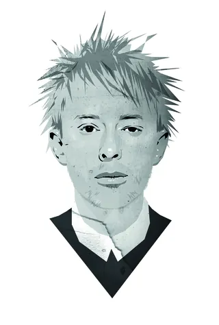 Portrait of a young man with spiky hair by Jessine Hein