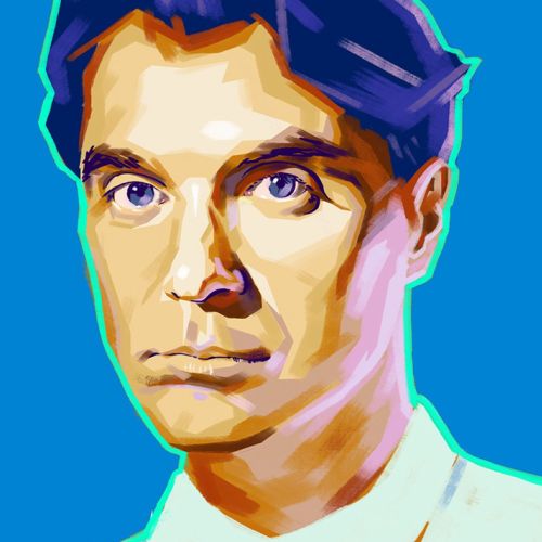 Digital portrait of a man with dark hair by Jessine Hein