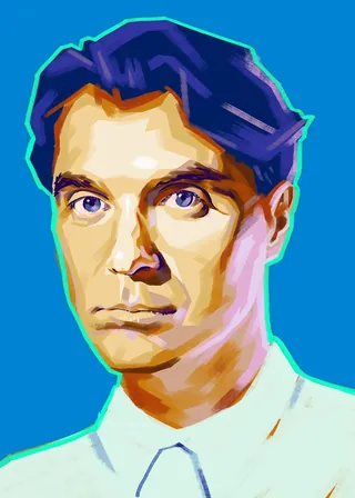 Digital portrait of a man with dark hair by Jessine Hein