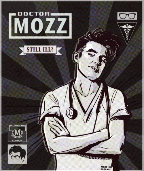 Black and white cover design of doctor mozz