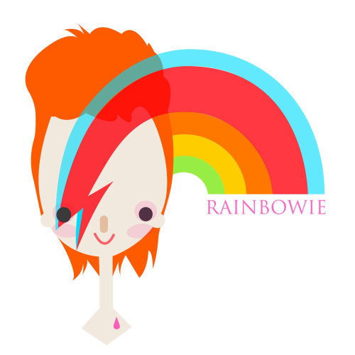 illustration of the girl rainbow