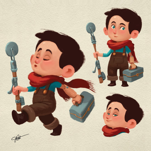 Boy character design for children book 