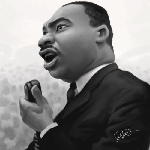 Digital portrait of Martin Luther King Jr