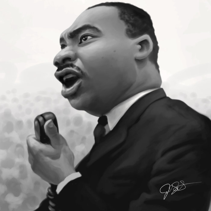 Portrait numérique de Martin Luther King Jr