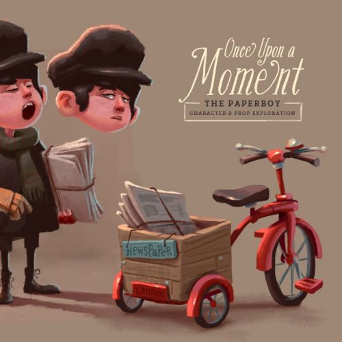 The paper boy character design for once upon a moment 