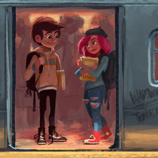 ニューヨークでのひとときを彩る十代の恋人たちキャラクターデザイン