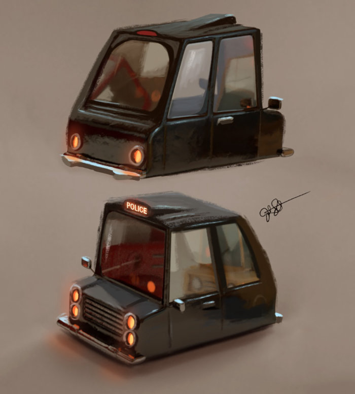 Cop car design by Joel Santana