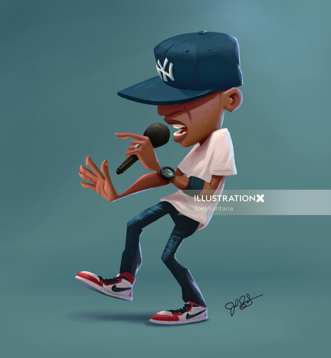 Character design of rapper 