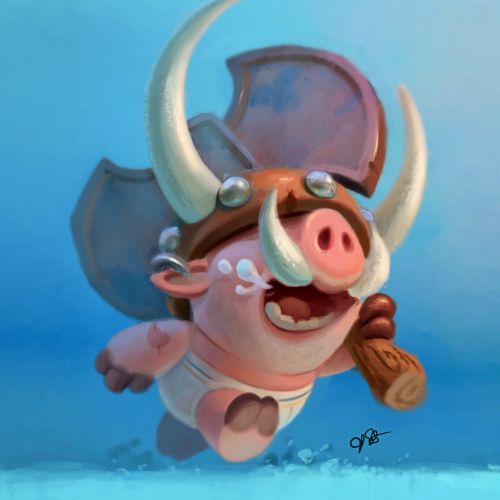 Fantasy Pig character design
