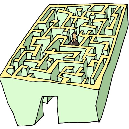 Digital maze clipart by Jörg Saupe
